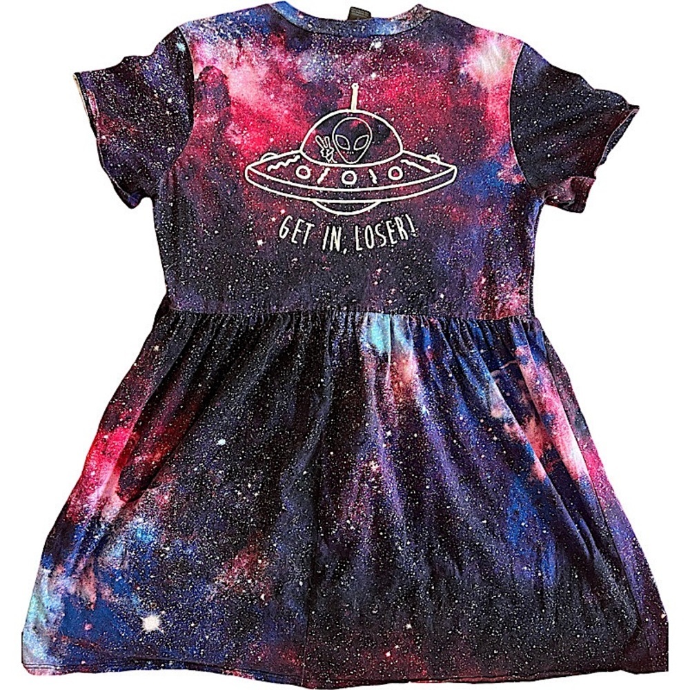 Midnight Hour Cotton Outer Space Tee Shirt Dress